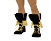 Black n gold boots